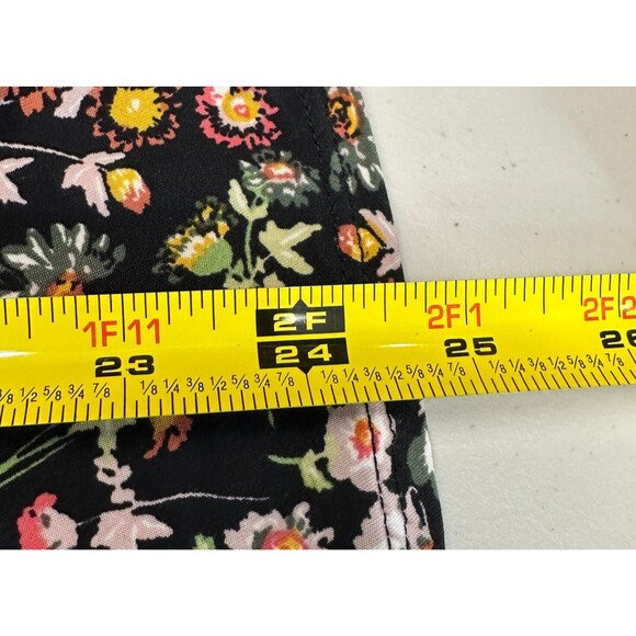 INC International Concepts Top Sz PL Floral Ruched Front Button Up V-Neck Blouse - Picture 7 of 11